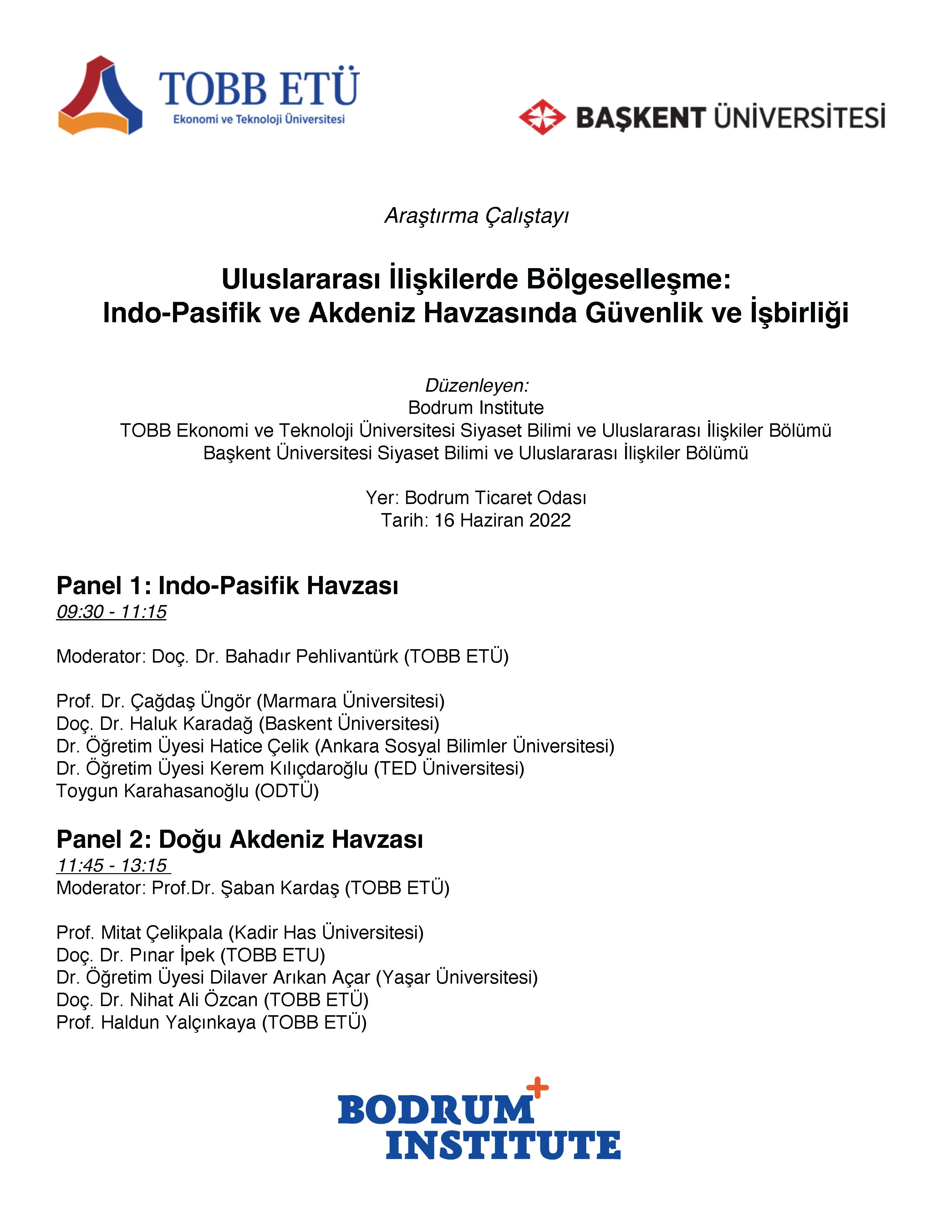 Uluslararası İlişkilerde Bölgeselleşme Çalıştayı